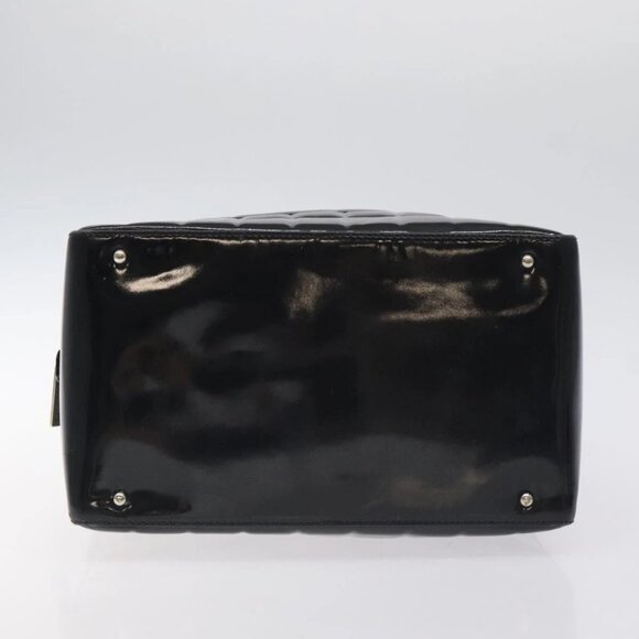 CHANEL Choco Bar Hand Bag Enamel Black Silver - Picture 9 of 15